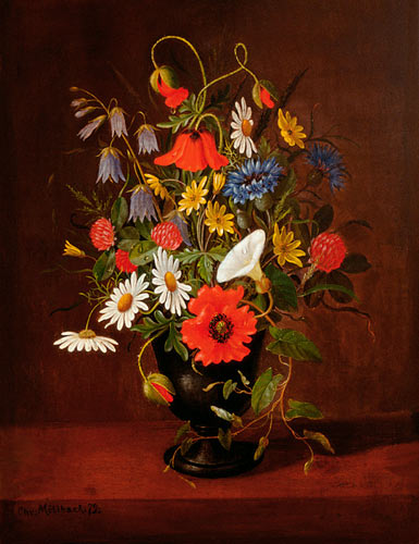Christian Chr. Möllback - Still life with flowers