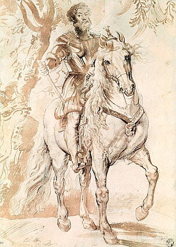 Peter Paul Rubens - Study for an equestrian portrait of the Duke of Lerma 