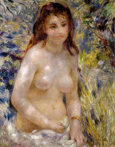 Pierre-Auguste Renoir - Study of a female semi-nude in the sunligh