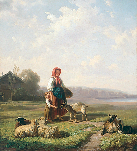 Johann Baptiste Wengler - Summerday at the sheep-run