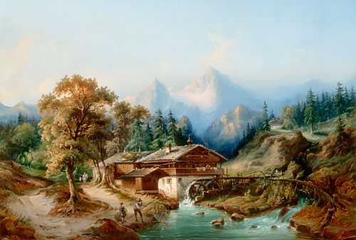 Heinrich Jaeckel - Summerday in the Alps