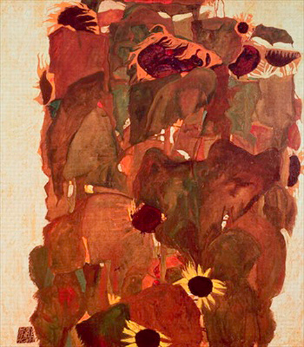 Egon Schiele - Sunflowers II