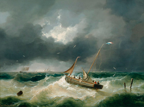 Louis Verboeckhoven - Surprises by the storm