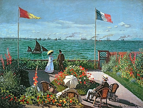 Claude Monet - Terrace at the coast of Saint-Adresse
