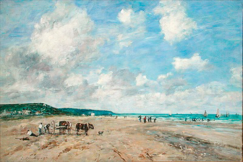Eugéne Boudin - The Beach at Tourgeville