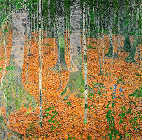 Gustav Klimt - The Birch Wood