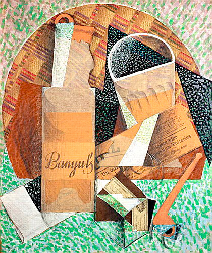 Juan Gris - The Bottle of Banyuls