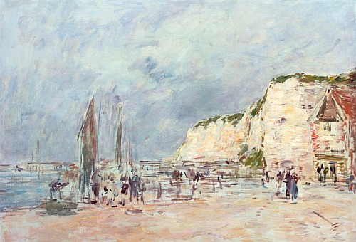 Eugéne Boudin - The Cliffs at Dieppe and the 'Petit Paris'