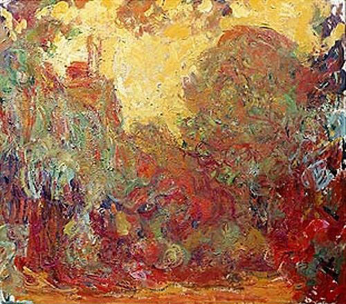 Claude Monet - The house in Giverny, composition in red