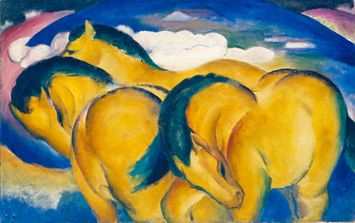 Franz Marc - The little yellow horses. 