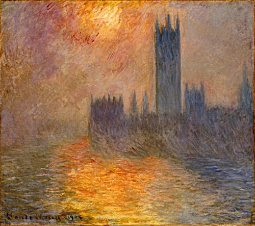 Claude Monet - The parliament in London in the sunset
