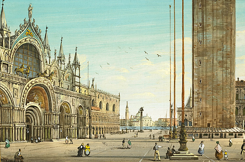 Italienischer Vedutenmaler - The portal of Markus Dome in Venice