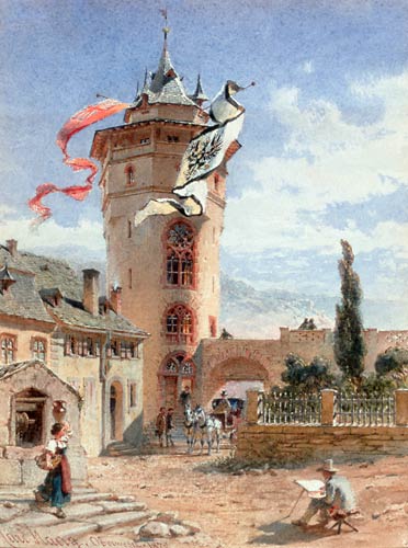 Carl Haag - The Red Tower in Oberwesel