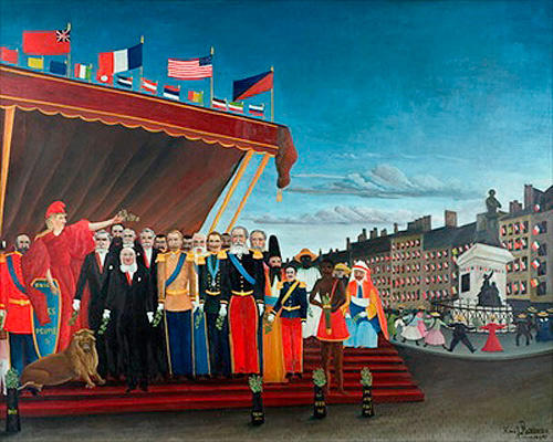 Henri Rousseau - The representatives of the foreign forces salute the republic
