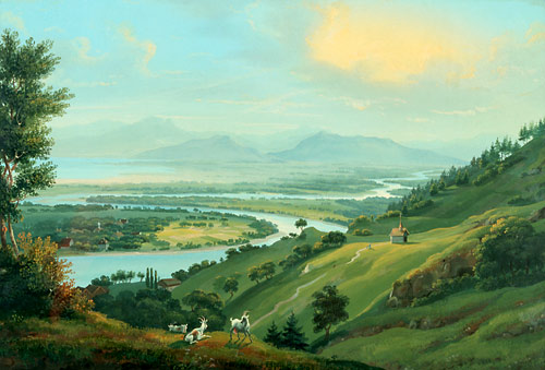 Johann Ludwig Bleuler - The Rhine in the lower part of the Rhine valley