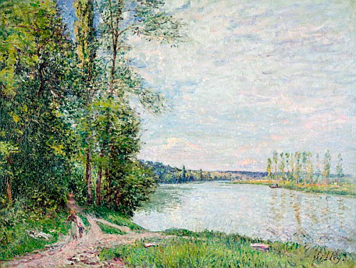 Alfred Sisley - The Riverside Road from Veneux to Thomery