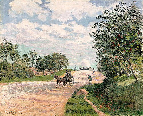 Alfred Sisley - The Road to Nantes at Choisy le Roy