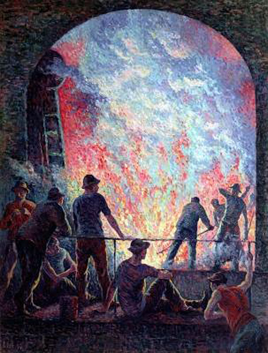 Maximilien Luce - The Steel Works