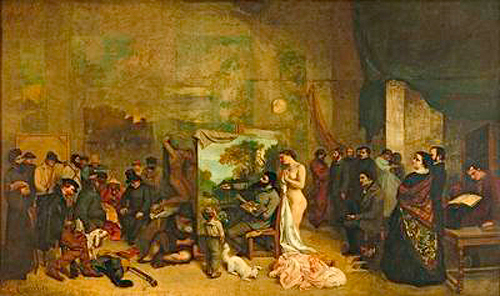Gustave Courbet - The Studio of the Painter, a Real Allegory