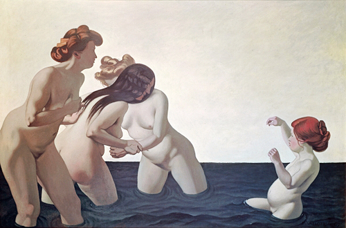 Felix Vallotton - Three Women and a Young Girl Playing in the Water