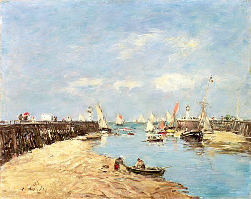 Eugéne Boudin - Trouville, the Jetty and the Basin