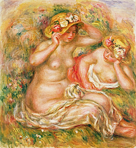 Pierre-Auguste Renoir - Two Nudes Wearing Hats