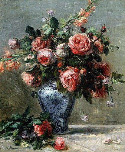 Pierre-Auguste Renoir - Vase of Roses