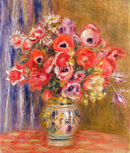 Pierre-Auguste Renoir - Vase of Tulips and Anemones