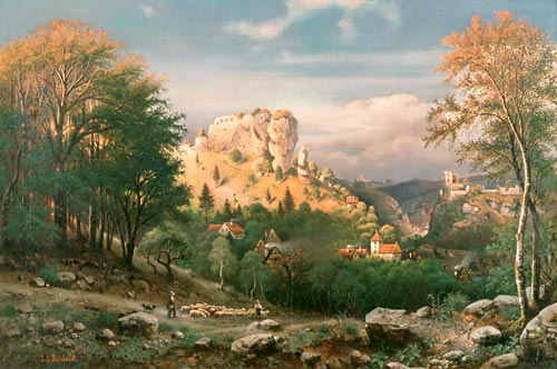 Johann Jakob Reinhardt - View on to Streitberg in Franken