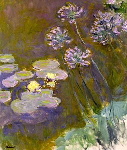 Claude Monet - Waterlilies and Agapanthus