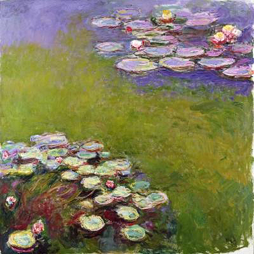 Claude Monet - Waterlilies, Harmony in Blue