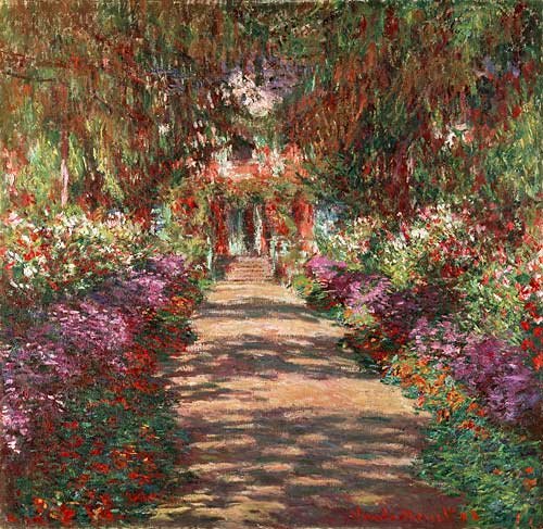 Claude Monet - Way in the garden of Monet in Giverny