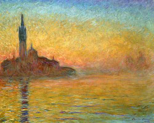 Claude Monet - While sunset in Venice