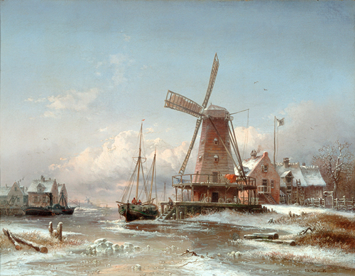 Eduard Schmidt - Winter coast scene