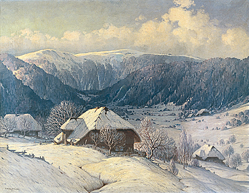 Karl Hauptmann - Winter landscape at black forest