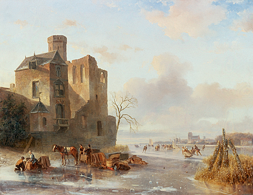 Nicolaas Johannes Roosenboom - Winterly ice pleasure