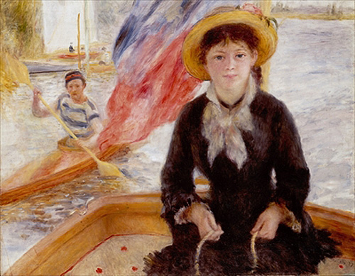Pierre-Auguste Renoir - Woman in Boat with Canoeist