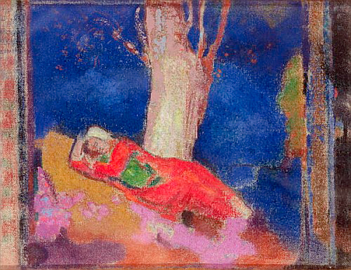Odilon Redon - Woman Sleeping under a Tree