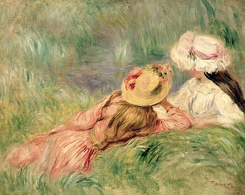 Pierre-Auguste Renoir - Young Girls on the River Bank