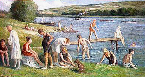Maximilien Luce - Bathers on the Banks of the Seine