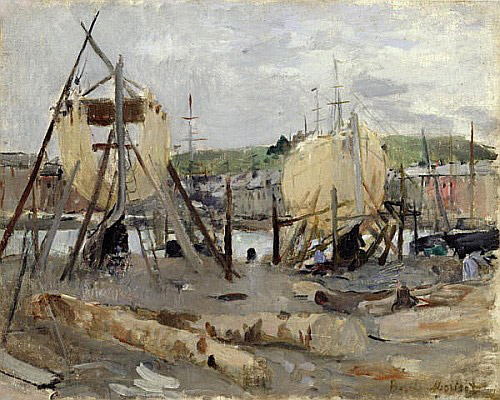 Berthe Morisot - Boat building, 1874