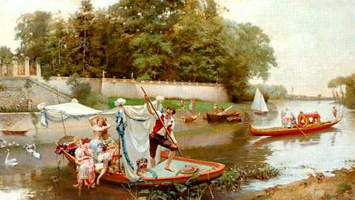 Oreste Cortazzo - Boat trip of a courtly company