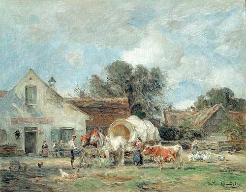 Karl Stuhlmüller - Break before the village inn
