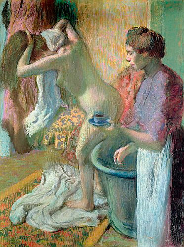Edgar Degas - Breakfast after a bath