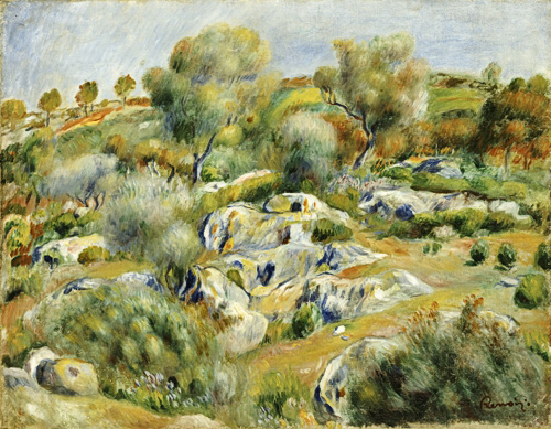 Pierre-Auguste Renoir - Brittany Landscape with Trees and Rocks