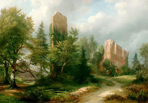 Carl Hummel - Cloister ruins in Hude