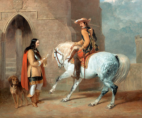 Abraham Cooper - Courier in front of a gentleman