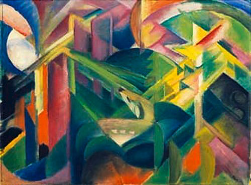 Franz Marc - Deer in the cloister garden