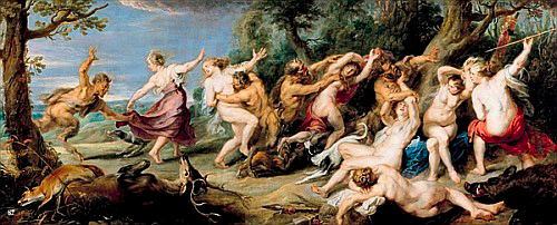 Peter Paul Rubens - Diana and her Nymphs Surprised by Fauns
