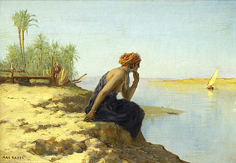Max Rabes - Evening at Nil river near Assuan